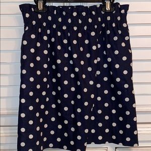 polka dot pocket skirt j.crew
